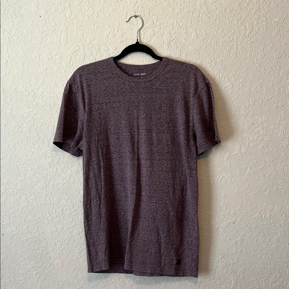 Purple Short Sleeve Tee Classic Crew Neck
